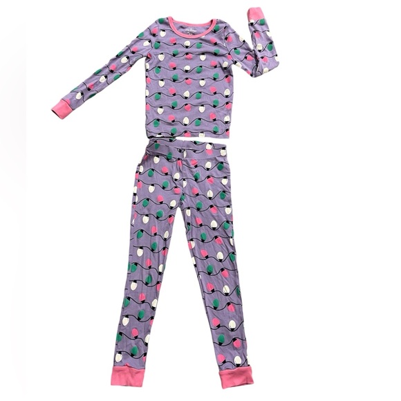 Girls Christmas lights pjs - Picture 1 of 4